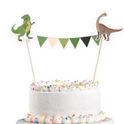  Tårtdekoration - Dinosaurie-vimpel