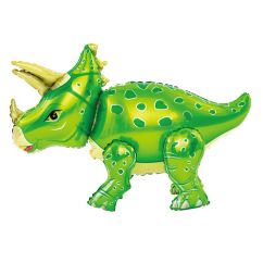  3D Folieballong - Triceratops, Grön, 55x91cm