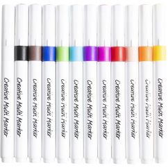  Akrylpennor - Mixade färger, 12-pack