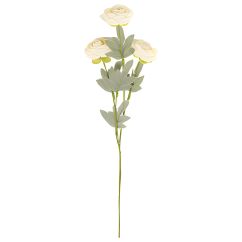  Konstgjord blomma - Ranunkel Gräddvit, 50cm