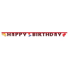  Banner med speltema - Happy Birthday, 2M