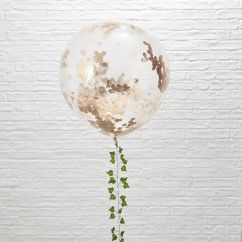  Jätteballonger - Roséguld, konfetti, 3-pack
