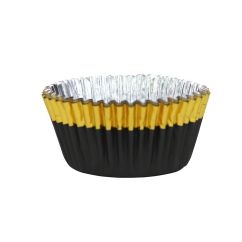 PME Muffinsformar - Folie, svart med guldkant, 30-pack