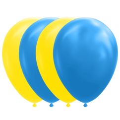  Ballonger - Blåa & Gula, 30cm, 10-pack