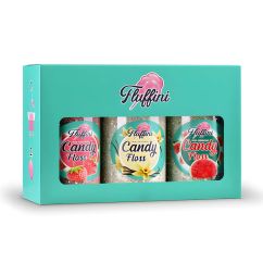 Fluffini Socker till sockervadd - Jordgubb, Vanilj och Vattenmelon, 3x150g