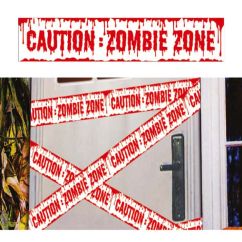  Varningsband - Caution Zombie Zone, 6m