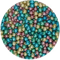 FunCakes Chokladpärlor - Crispy Choco Pearls, Metallic Harlequin