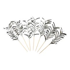  Cocktail Sticks - Metallic Silver, 20-pack
