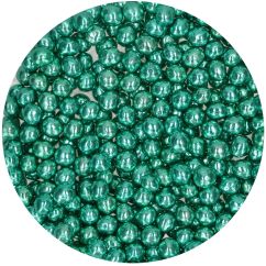 FunCakes Chokladpärlor - Crispy Choco Pearls, Metallic Green