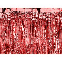  Draperi - Metallisk röd, 90x250cm