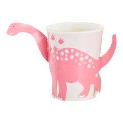  Pappmuggar - Rosa Dino pop out, 8-pack