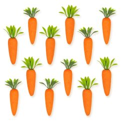  Påskdekorationer - Små morötter, 4,5cm, 12-pack