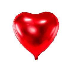  Folieballong - Rött hjärta, 61cm