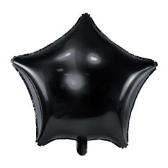  Folieballong - Svart stjärna, 48cm