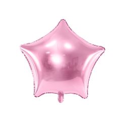  Folieballong - Rosa stjärna, 48cm