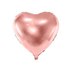 Hjärtballong - Folie, roséguld