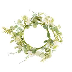  Somrig blomkrans - Vit hortensia, ⌀30cm