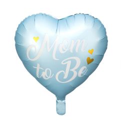  Folieballong - Mom to Be, Ljusblå, 35cm