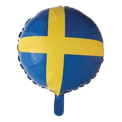  Folieballong Blå/Gul - Sverige, 46cm