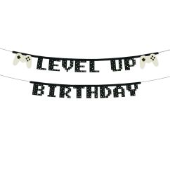  Banner - Gamer, "Level Up Birthday", 2,5m