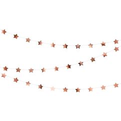  Stjärngirlang - Roséguld, 3,6 m