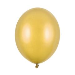  Metallskimrande ballonger - Guldfärgade, 30cm, 10-pack