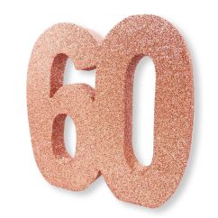  Bordsdekoration - 60, roséguld-glittrig