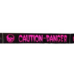  Avspärrningsband Svart/Rosa - Caution - Danger, 6m