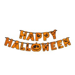  Banderoll - Happy Halloween, 185cm