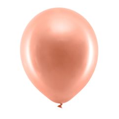  Ballonger - Metallisk rose rold, Soft Latex, 30 cm, 10 st