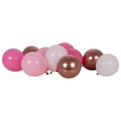  Ballonger - Rosa/roséguld mix, 40-pack