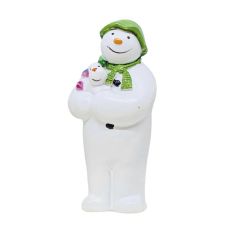  Tårtdekoration/Miniatyr - Snögubbe Snowman med hund, 6,5cm