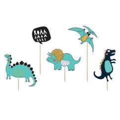  Tårtdekoration - Dinosaurier, 5-pack