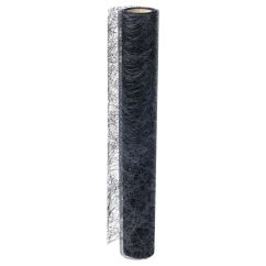 Bordslöpare - Fibertyg, svart, 30x500cm