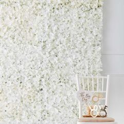  Blomstervägg i vitt 60x40cm