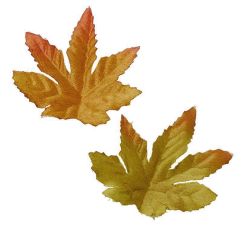  Konstgjorda löv - Orange/grön, 5cm, 20-pack
