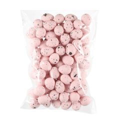  Miniägg för pyssel, 1,5 cm - Rosa, 100-pack