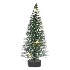  Miniatyr - julgran med LED-ljusslinga, 14 cm