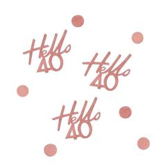  Konfetti - "Hello 40", roséguld