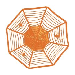  Halloween Godisskål - Orange spindel, 28x8cm