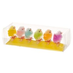  Färgglada påskkycklingar med clips, 6-pack