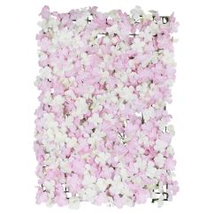  Rosa och vit blomstervägg, 60x40cm