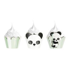  Muffinsomslag - Panda, 6-pack