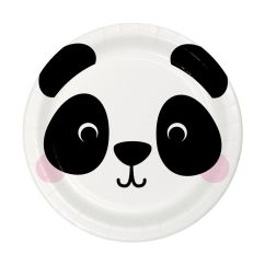  Papperstallrikar - Panda, 17cm, 8-pack