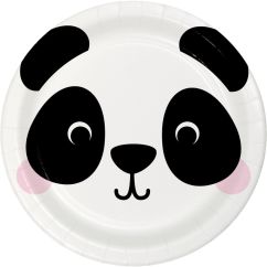  Papperstallrikar - Panda, 22cm, 8-pack