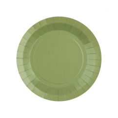  Papptallrikar - Olivgröna, 18cm, 10-pack
