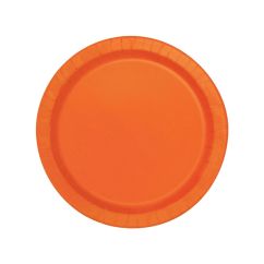  Papptallrikar - Orange, 17cm, 8-pack