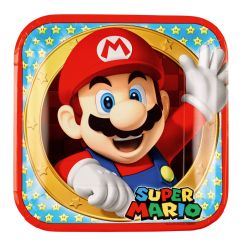  Papptallrikar - Super Mario, 23cm, 8-pack
