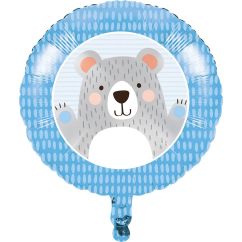  Folieballong Birthday Bear, 45cm