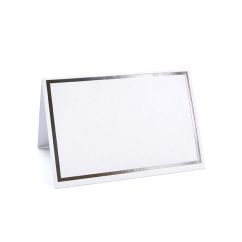  Placeringskort 9cmx6cm - Silver ram, 10-pack